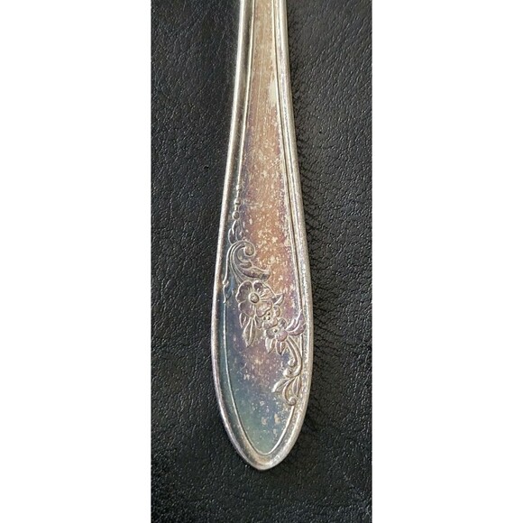 1 Vintage Oneida Community Tudor Queen Bess II Silver Plate 1946 Serving Spoon - Picture 11 of 12